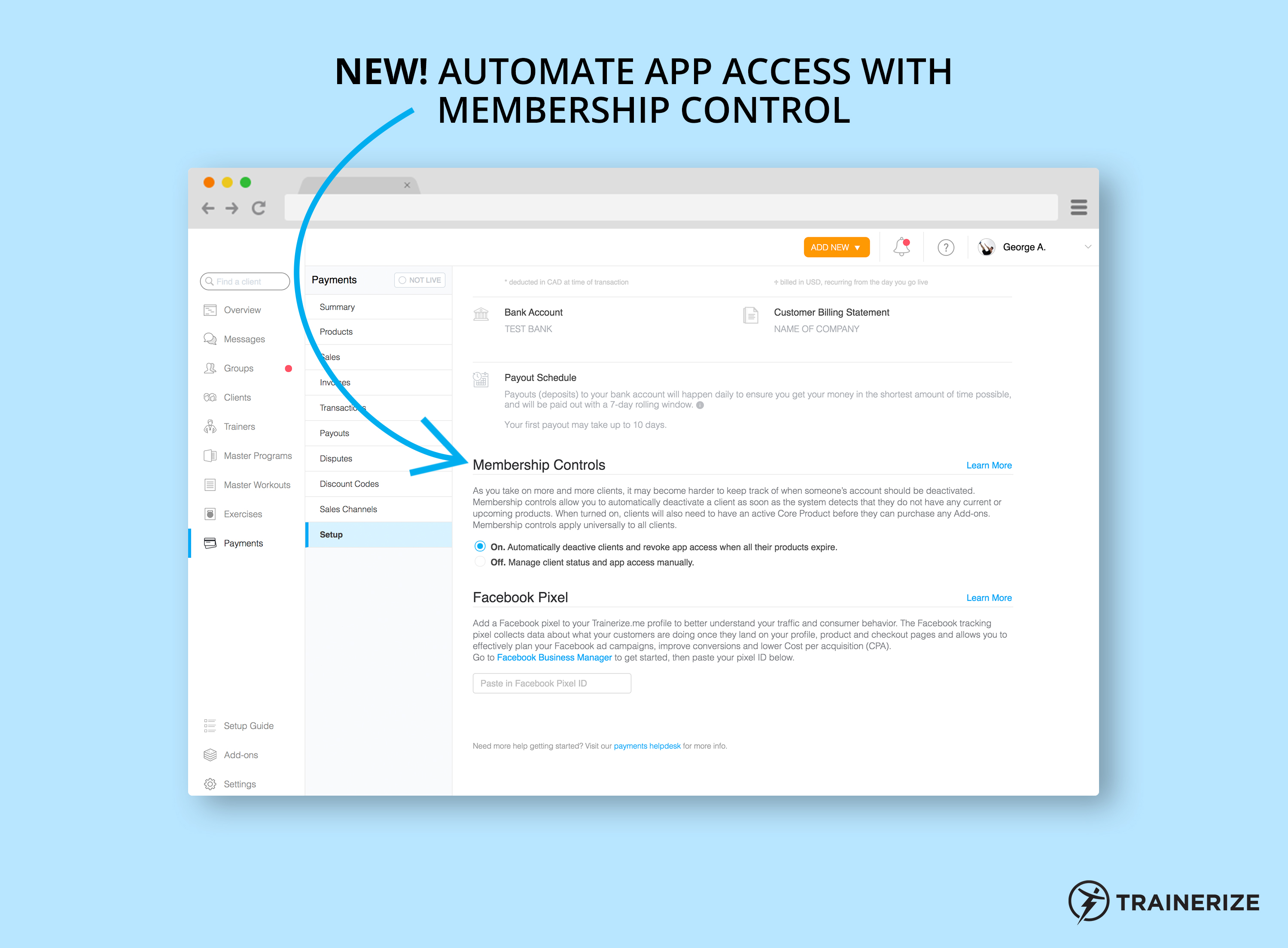 New in Trainerize Pay: Membership Control